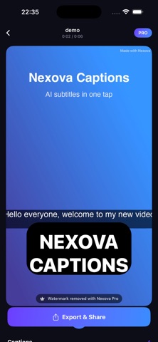 Nexova Captions Screenshot 1 of 3