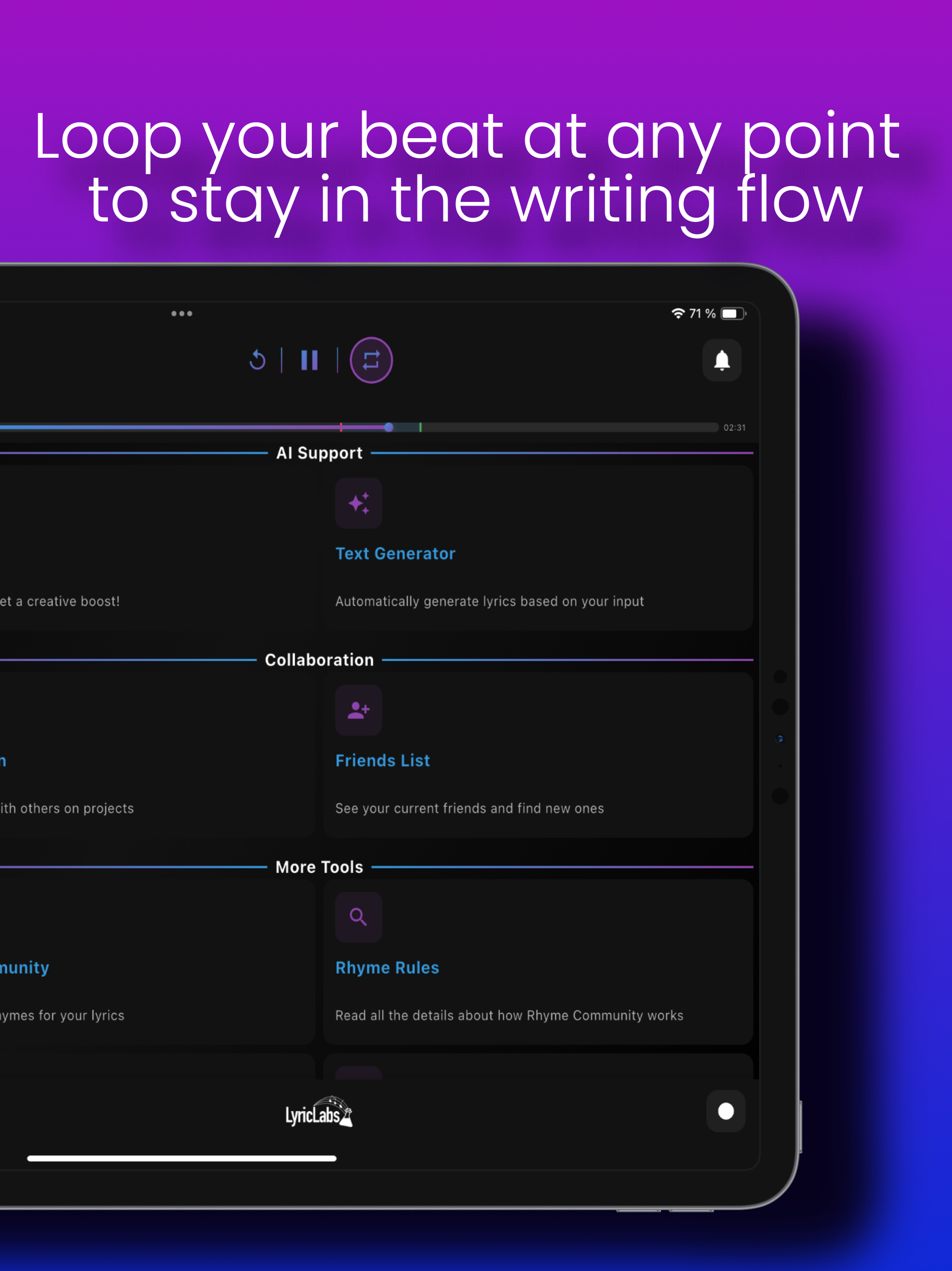 Songwriting App - LyricLabs