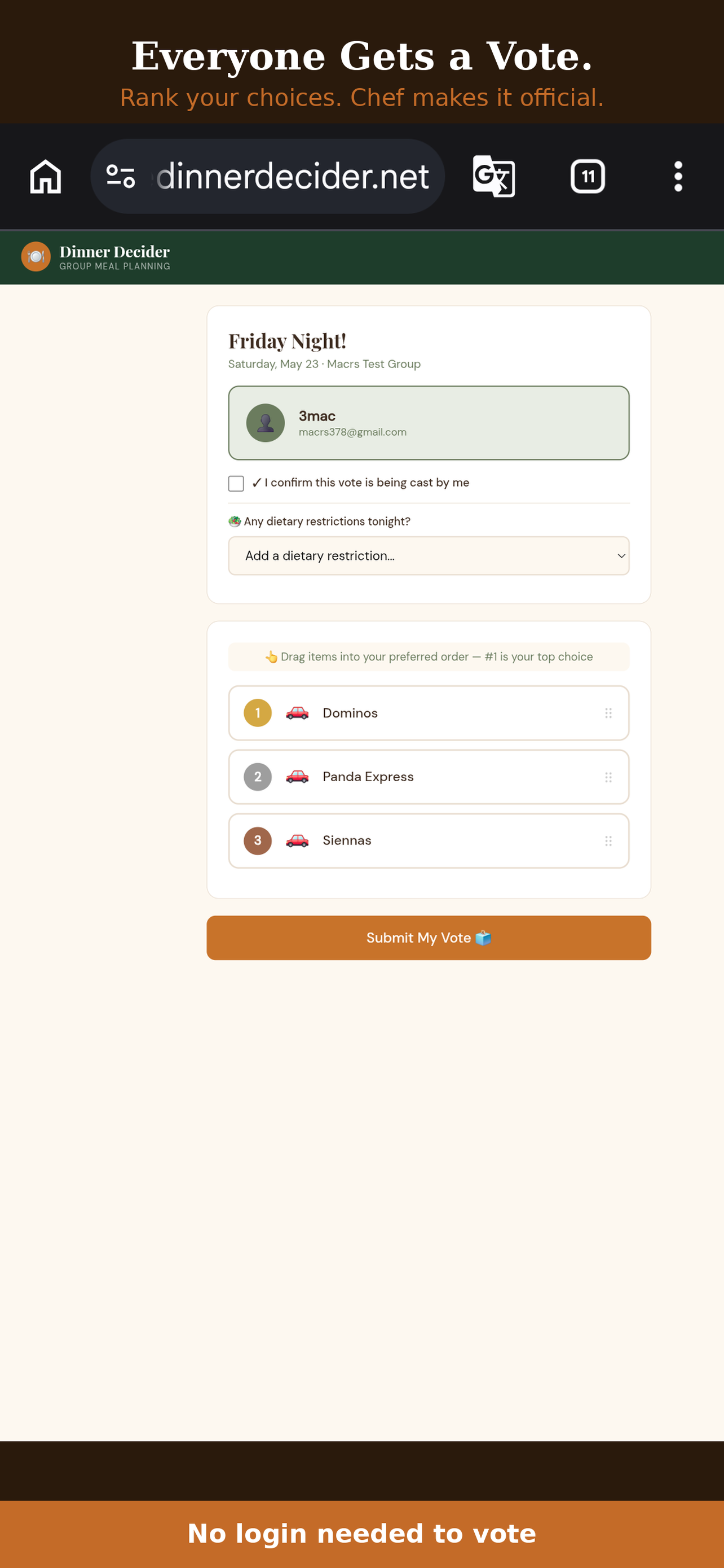 Dinner Decider App screenshot 9