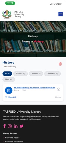 TASFUED Library screenshot