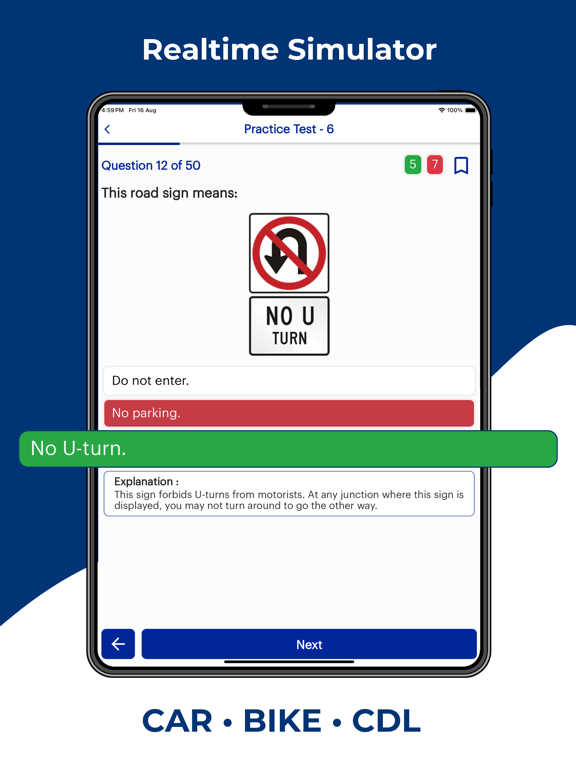 Wisconsin DMV Permit Practice iPad screenshot 2 - Education app