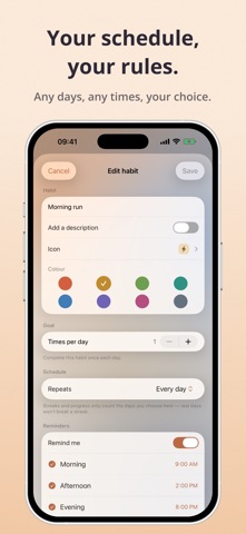 Tempus - Habit Tracker iPhone screenshot