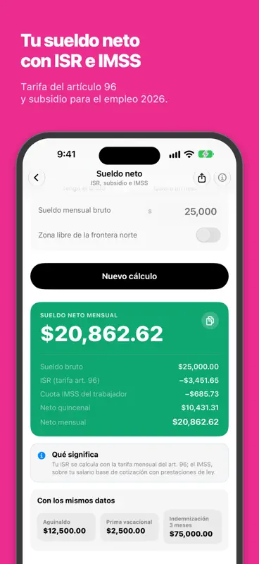 Finiquito, ISR e IVA México screenshot 3 of 7