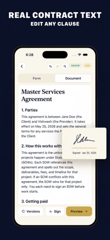 Contract Maker: Legal Drafts iPhone screenshot