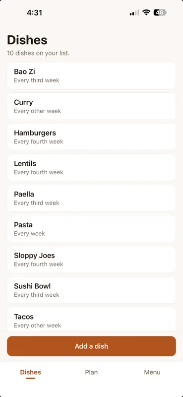 Menuary Meal Planner screenshot 3 of 4