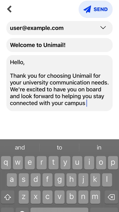 Unimail: Simple Email Access iPhone screenshot 2 - Education app
