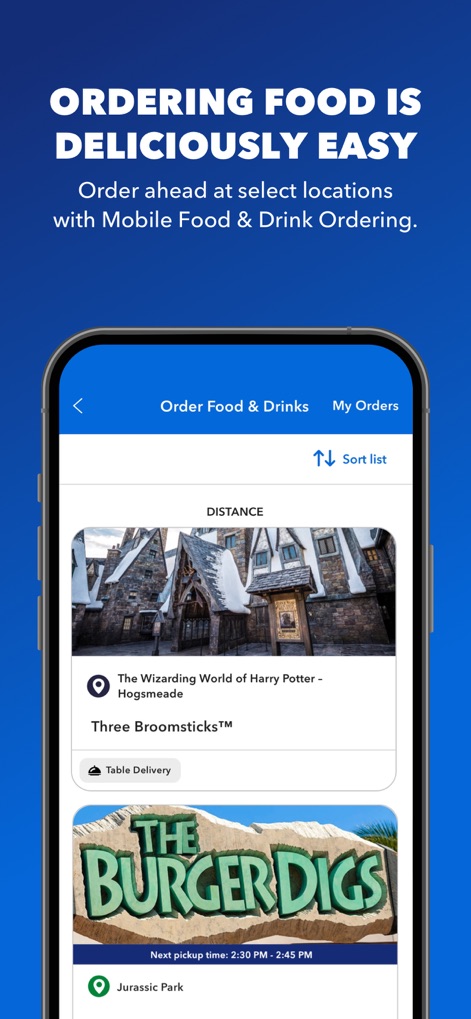 Universal Orlando Resort - Effortless Mobile Ordering