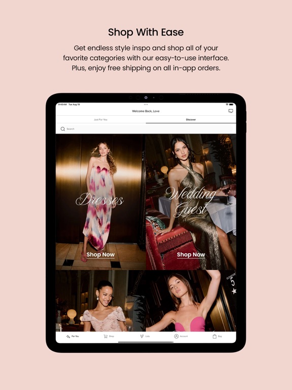 Lulus iPad screenshot 2 - Shopping app