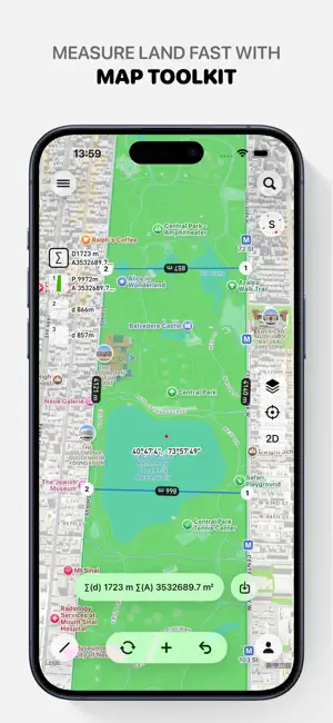 Planimeter: Area & Distance screenshot 1