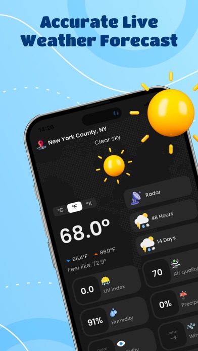 Screenshot #1 pour 4Cast - Live Weather Radar Map