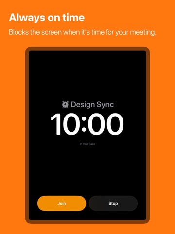 Meeting Reminder In Your Face iPad screenshot