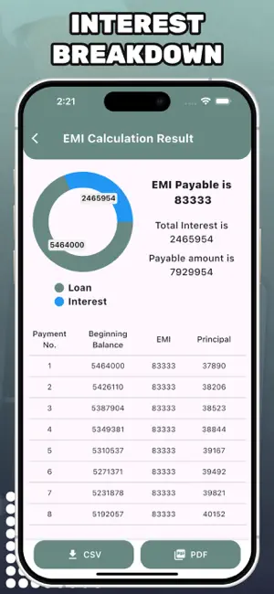 EMI Calculator - Loan Planner* screenshot 4