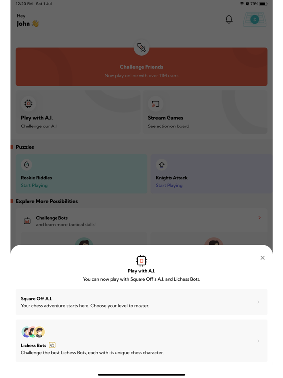 Screenshot #6 pour Square Off Chess- Play & Learn
