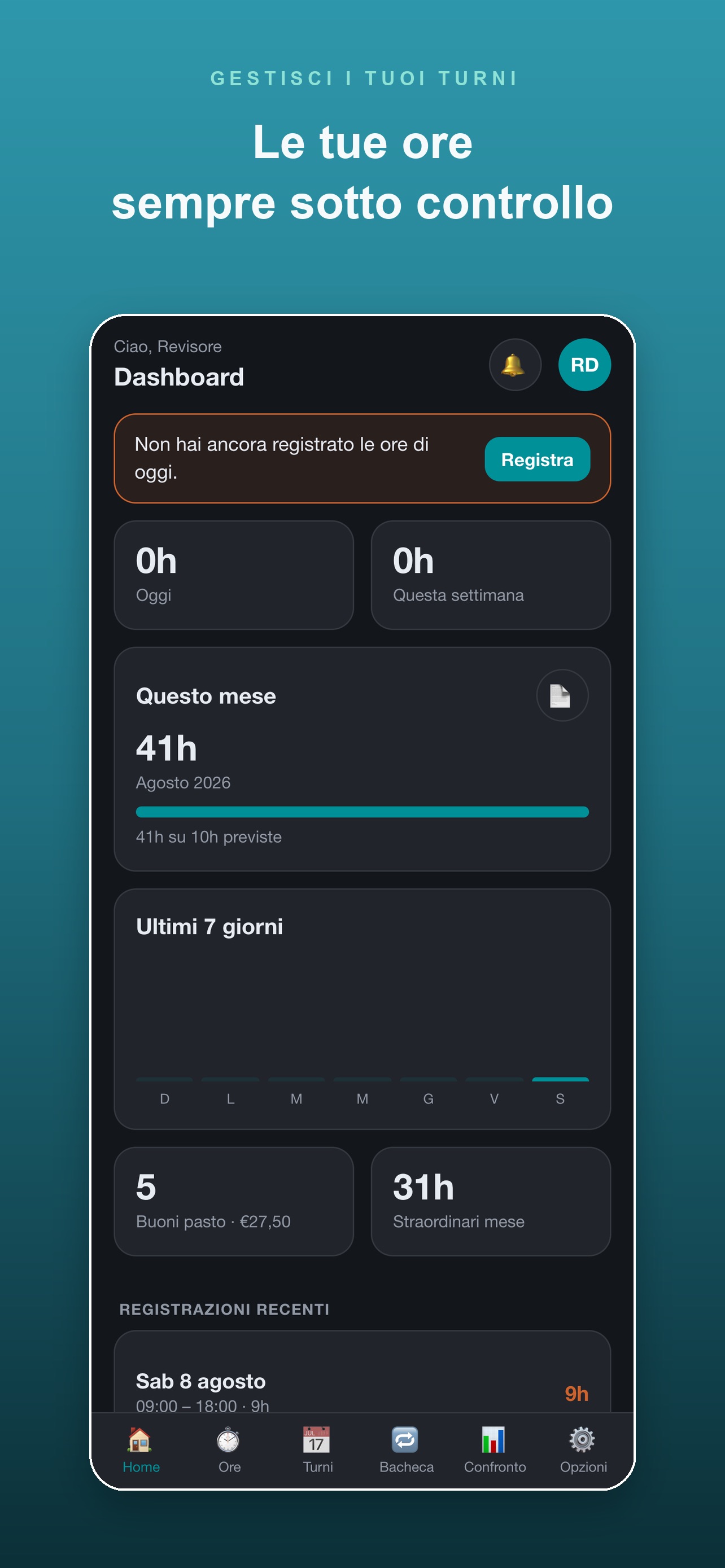 Screenshot 1 of Gestisci i tuoi turni
