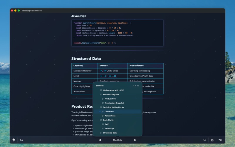 Telescopo: Markdown Viewer Screenshot 4
