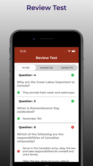Canadian Citizen Study Guide Screenshot