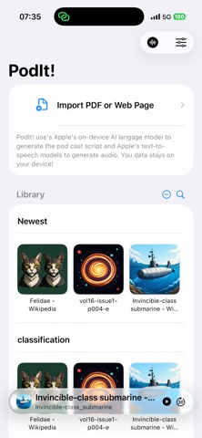 Podit! iPhone screenshot
