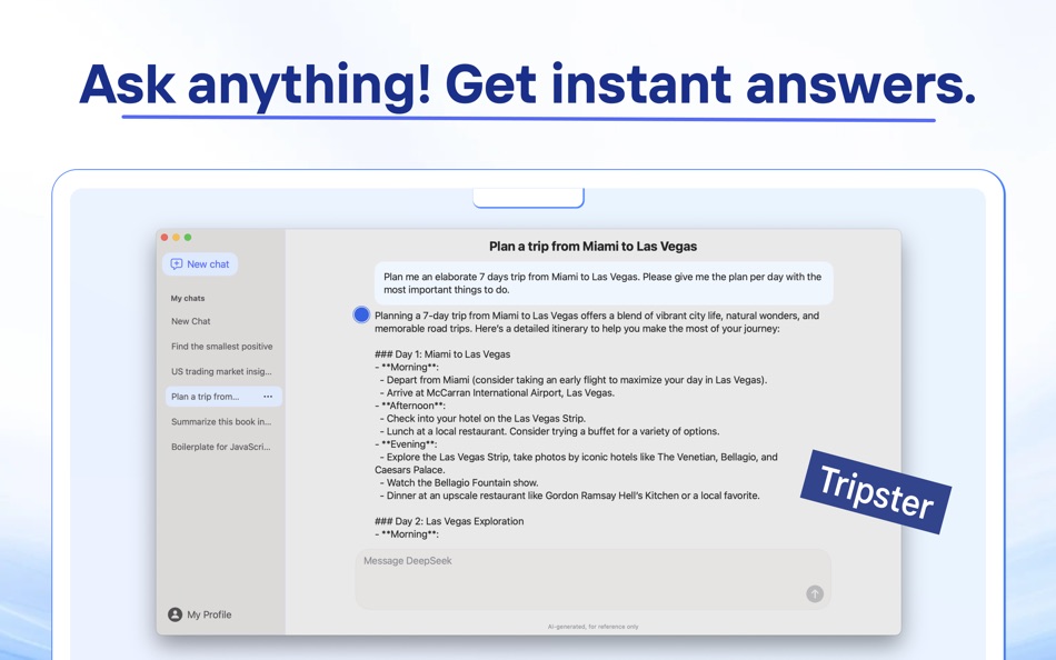 #3. Deep AI Chat Bot for DeepSeek (macOS) 由: EdgeAI Minds LLC