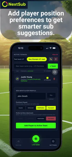 NextSub Soccer Subs App screenshot 4