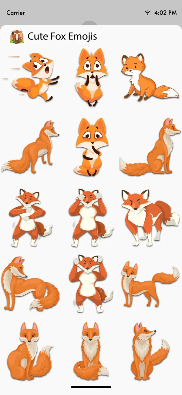 Screenshot #3 pour Cute Fox Emojis