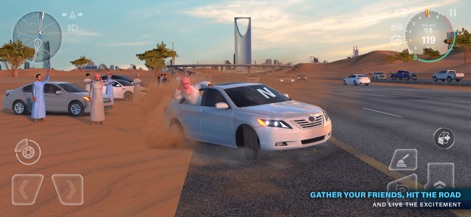 Drift X - Users can enjoy thrilling desert drifting actions with cheering crowds and authentic regional character models.