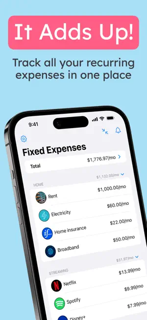 Fixed Expenses screenshot 1