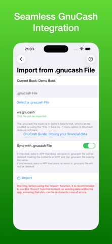 MyLedger: GnuCash Companion iPhone screenshot