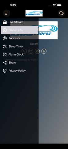 KWAV 96.9 iPhone screenshot