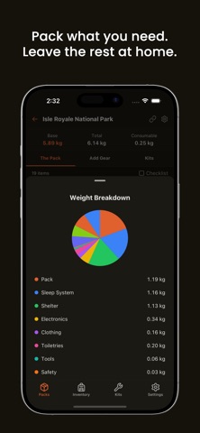 Packstack App screenshot