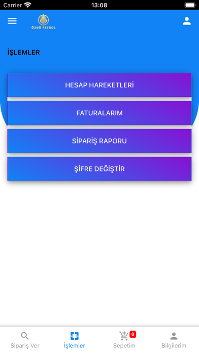 Özgü Petrol B2B Screenshot