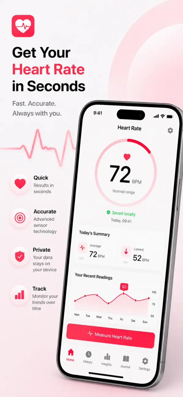 Pulse: Heart Rate Journal screenshot
