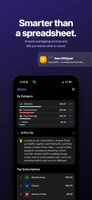 Spara - Subscription Tracker screenshot 2