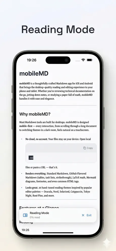 mobileMD Markdown阅读与编辑器应用截图
