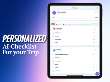 ReadyPack -AI Travel Checklist iPad screenshot
