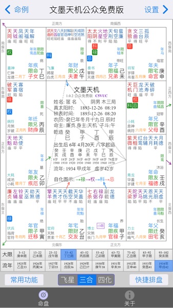 【图】文墨天机®(基础版) 紫微斗数排盘(截图2) 【图】文墨天机®(基础版) 紫微斗数排盘(截图2)