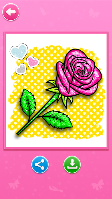 Glitter beauty coloring book Screenshot