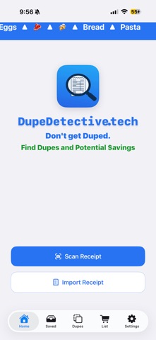DupeDetective Receipt Scanner Screenshot 1 of 4