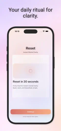 Screenshot von Reset – Instant Mental Clarity auf dem iPhone 2