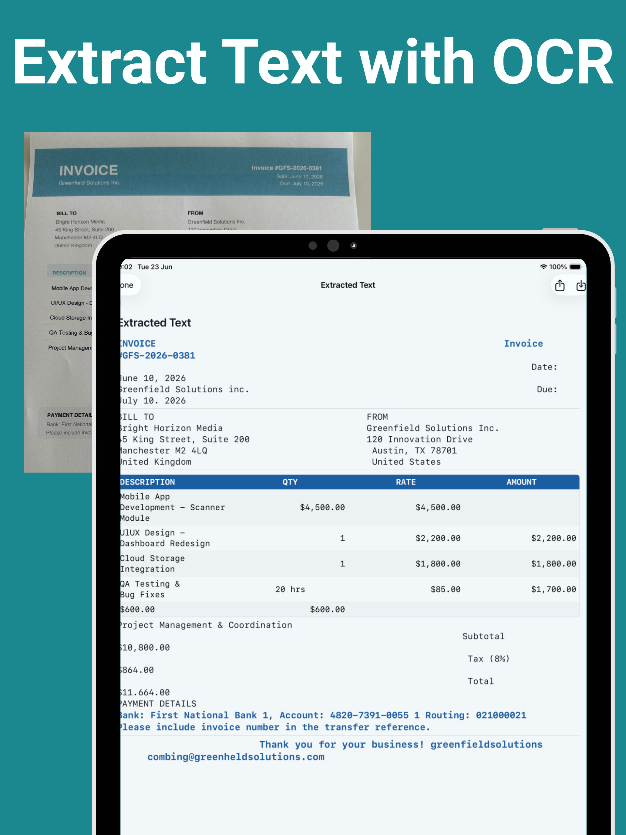 Mobile document scanner : OCR screenshot 10
