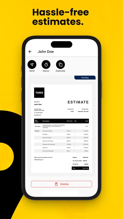 TORQ: App for Home Contractors