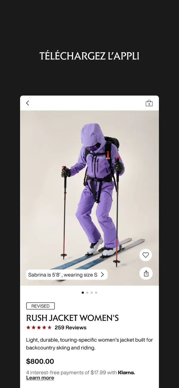 Screenshot #2 pour Arc'teryx - Outdoor Gear Shop