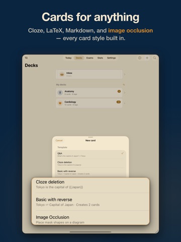 Discito: FSRS Flashcards iPad screenshot