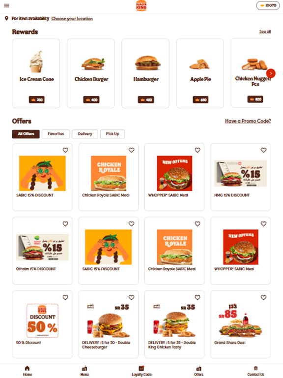 Burger King KSA iPad screenshot 2