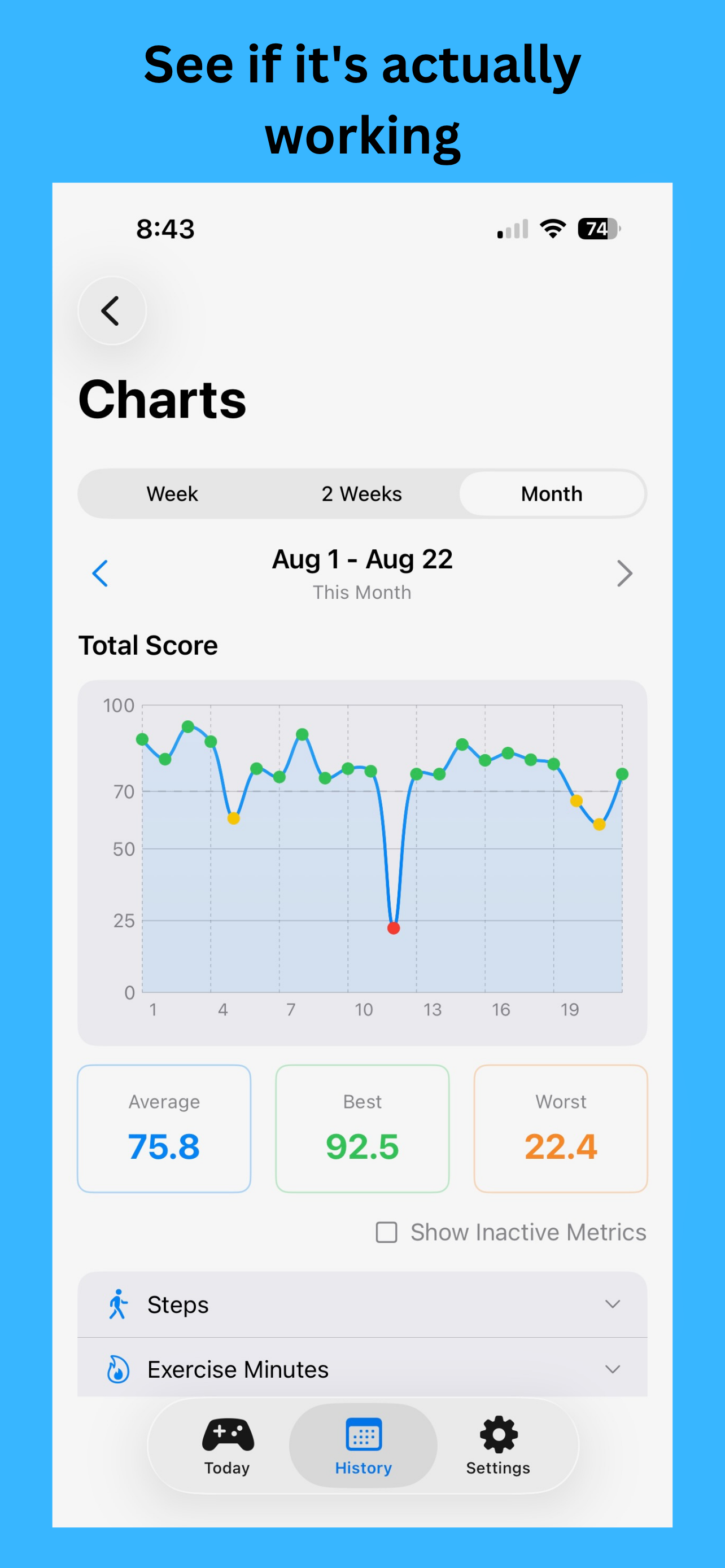 DayGame - Daily Wellness Score screenshot 3