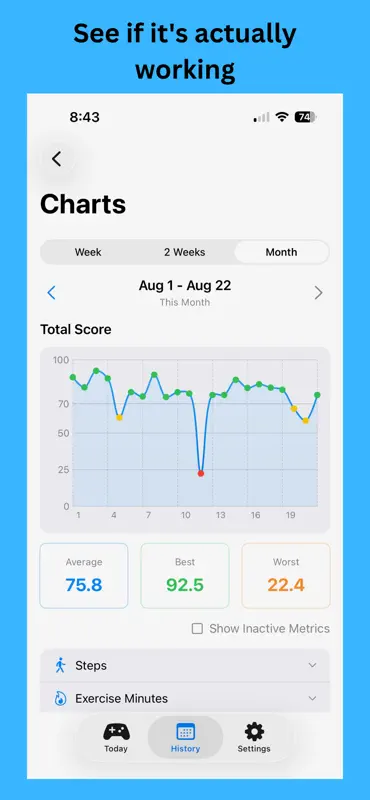 DayGame - Daily Wellness Score screenshot 3 of 6