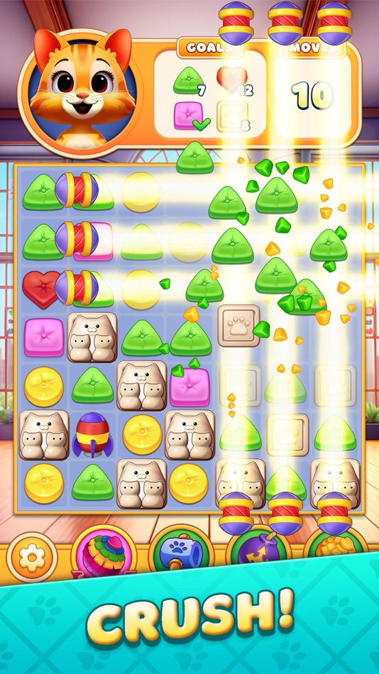 #2. Cat Crunch - Match 3 Games (iOS) بواسطة: Y factory