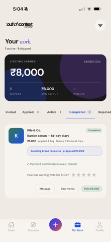 Out of Context Marketing iPhone screenshot