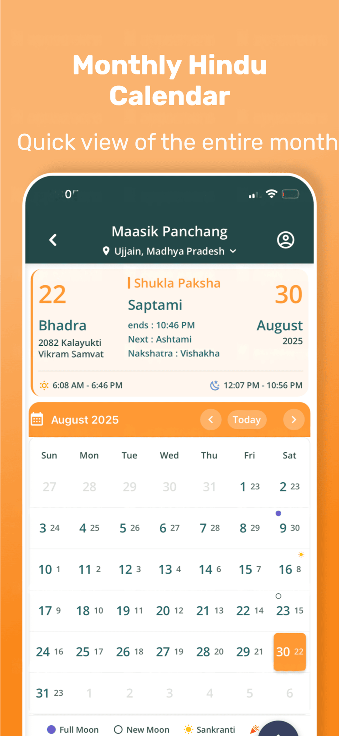 Vedic Tithi - Hindu Calendar