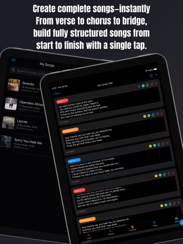 Lyric Blocks iPad screenshot