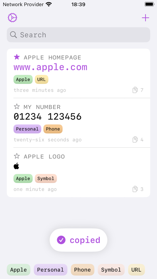 #1. Copyboard – Copy-Paste Tool (macOS) Podle: David Steppenbeck